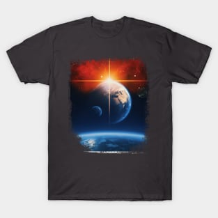 Fantasy Earth Space Planets Universe T-Shirt